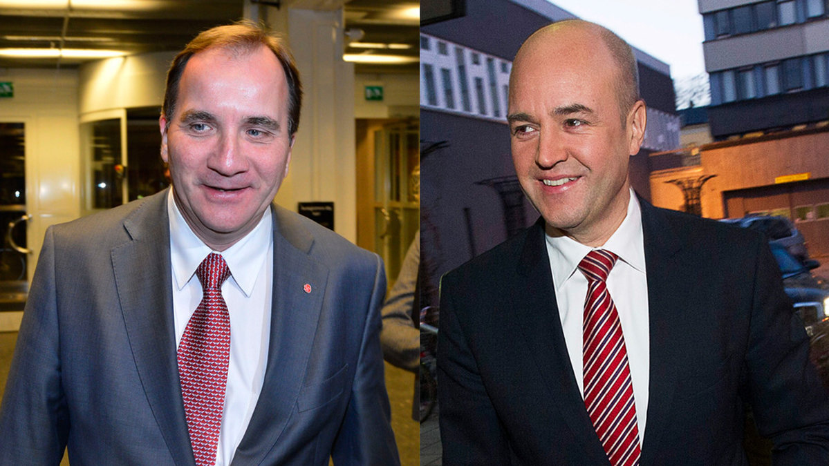 Stefan Löfven och Fredrik Reinfeldt gratulerar Barack Obama.